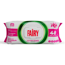 Вологі серветки для очищення Fairy з ароматом лілії, 100 штук